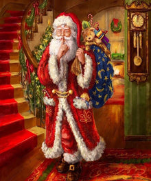 Weihnachtsmann Shhhh Diamond Painting