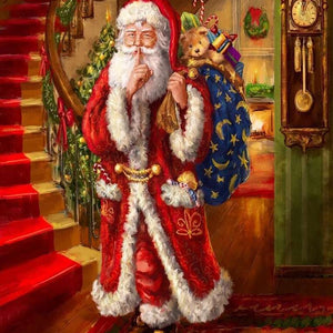 Weihnachtsmann Shhhh Diamond Painting