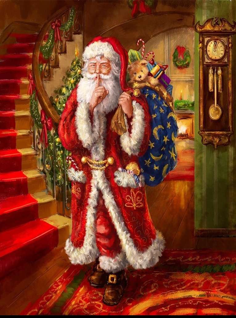 Weihnachtsmann Shhhh Diamond Painting