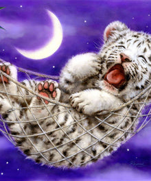 Verschlafener kleiner Tiger - Diamond Painting Tiermotiv