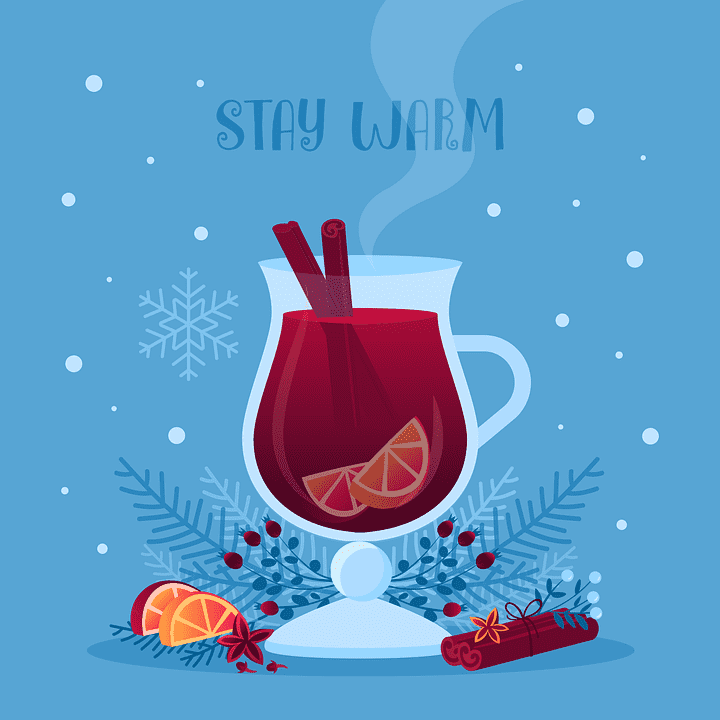 Stay Warm Textmotiv - Diamond Painting mit Wintergetränk