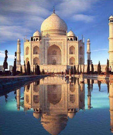 Taj Mahal mit Wasserreflexion - Diamond Painting Landschaftsmotiv