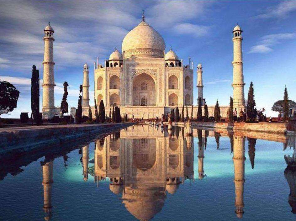 Taj Mahal mit Wasserreflexion - Diamond Painting Landschaftsmotiv