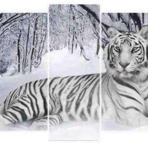 Tiger Pentaptychon Diamond Painting