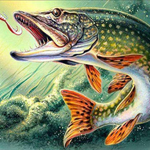 Hecht - Diamond Painting Fischmotiv