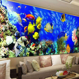 Tropische Fische Großformat - Diamond Painting mit Aquarium und Korallenriff