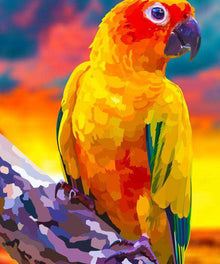 Tropischer Lori - Diamond Painting Papageienmotiv