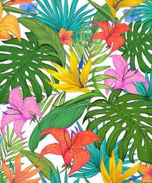 Tropische Blätter 1 - Diamond Painting mit Blüten und Blattmotiv