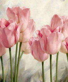 Rosa Tulpen - Diamond Painting Blumenmotiv