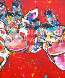Zwei verrückte Giraffen - Diamond Painting Motiv