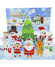 3D-Weihnachtskarte Weihnachtsfeier - Diamond Painting Karte