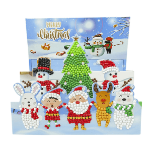 3D-Weihnachtskarte Weihnachtsfeier - Diamond Painting Karte