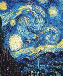 Van Gogh Mondblau Gemälde - Diamond Painting Motiv