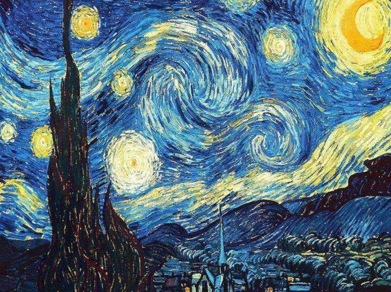 Van Gogh Mondblau Gemälde - Diamond Painting Motiv