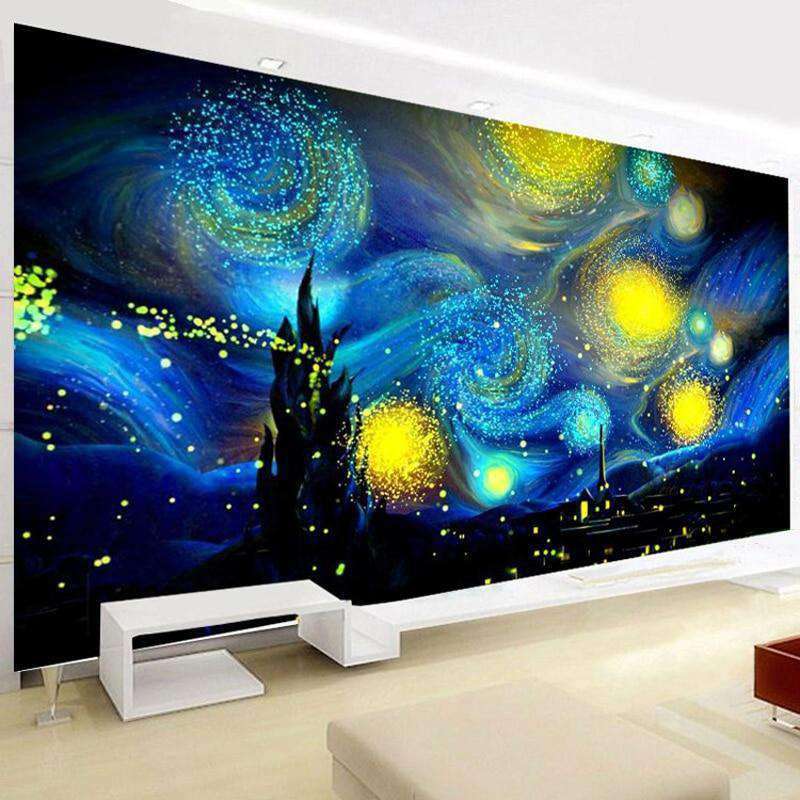 Van Gogh Sterne über dem Petersdom - Diamond Painting Motiv