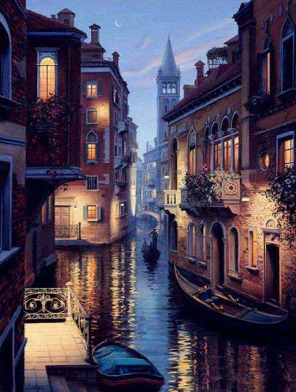 Venedig am Abend - Diamond Painting Motiv