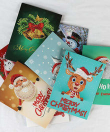 Frohe Weihnachten Karten Set Diamond Painting 8 Stück