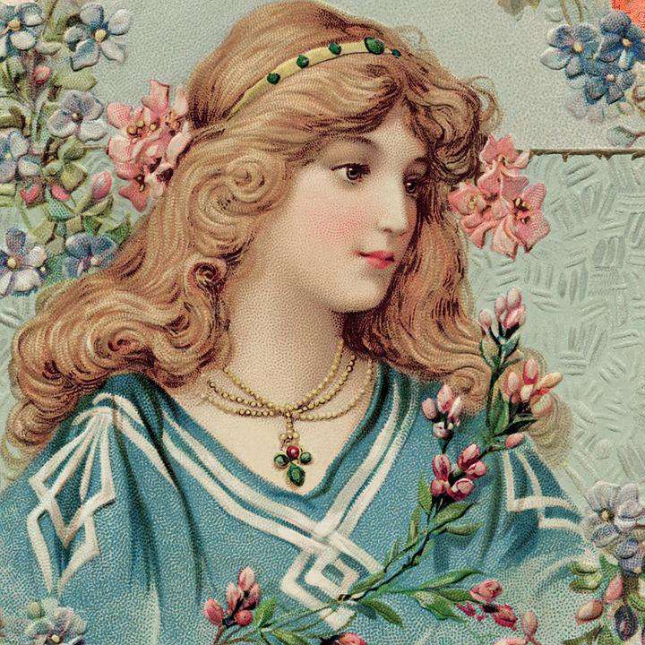 Viktorianische Frau im Vintage-Stil - Diamond Painting Motiv