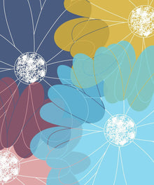 Vier Blumen Kunstmotiv - Diamond Painting Blumenmotiv