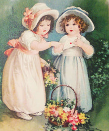 Vintage Blumenmädchen - Diamond Painting Blumenmotiv