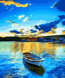 Fischerboot Kunstmotiv - Diamond Painting Meerlandschaft