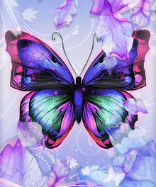 Schmetterling in Pastellfarben - Diamond Painting Naturmotiv