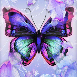 Schmetterling in Pastellfarben - Diamond Painting Naturmotiv