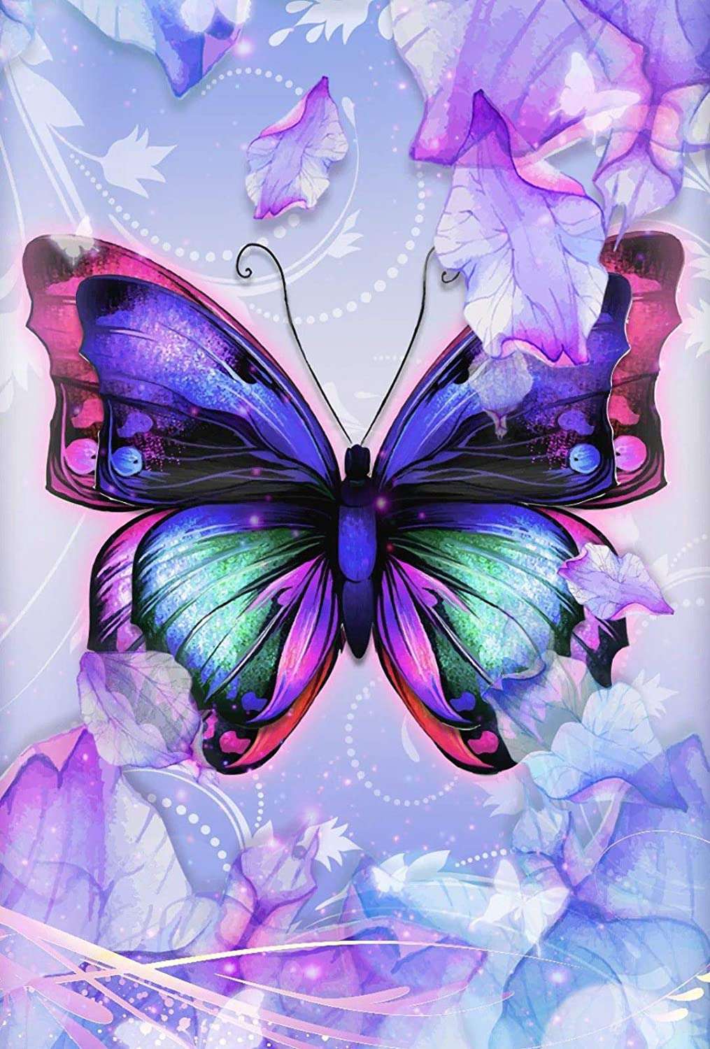 Schmetterling in Pastellfarben - Diamond Painting Naturmotiv