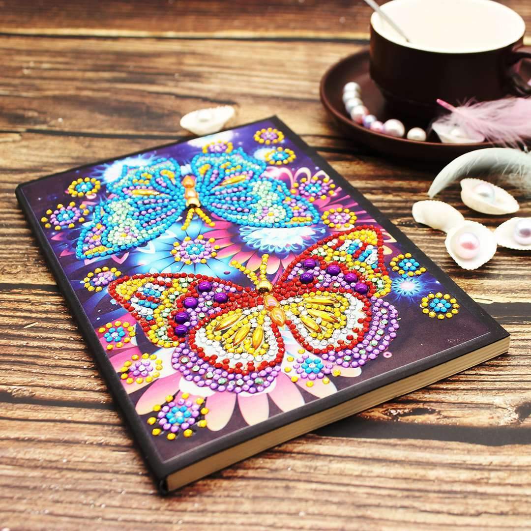 Schmetterlinge Diamond Painting Notizbuch Motiv