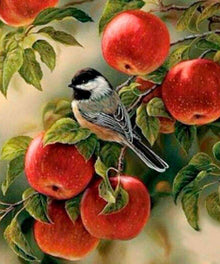 Vogel im Baum - Diamond Painting Vogelmotiv