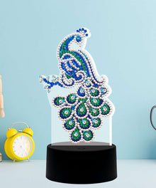 DP Lampe Majestätischer Pfau Diamond Painting Leuchte