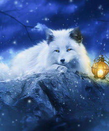 Fuchs im Winter - Diamond Painting Tiermotiv