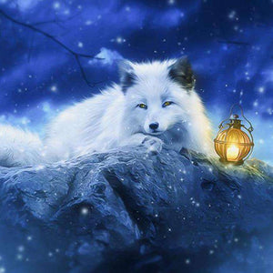 Fuchs im Winter - Diamond Painting Tiermotiv