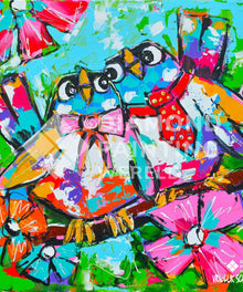 Glückliche Vögel - Diamond Painting Exklusivmotiv