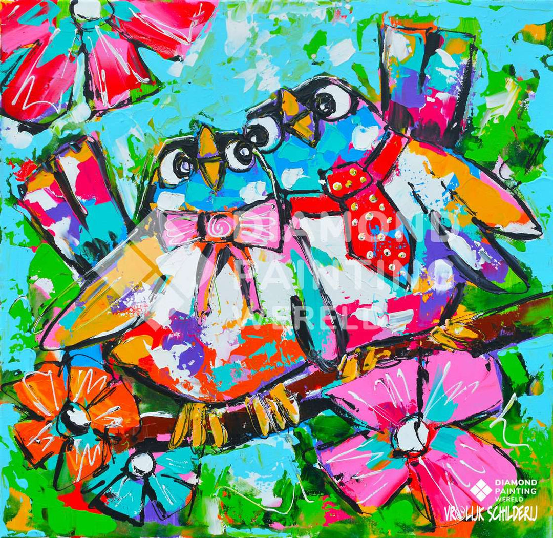 Glückliche Vögel | Exklusiv bei Diamond Painting World