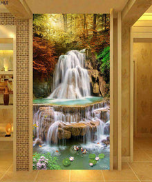 Bergwasserfall im Großformat - Diamond Painting Landschaftsmotiv