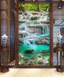 Wasserfall im Großformat - Diamond Painting Panorama-Landschaft