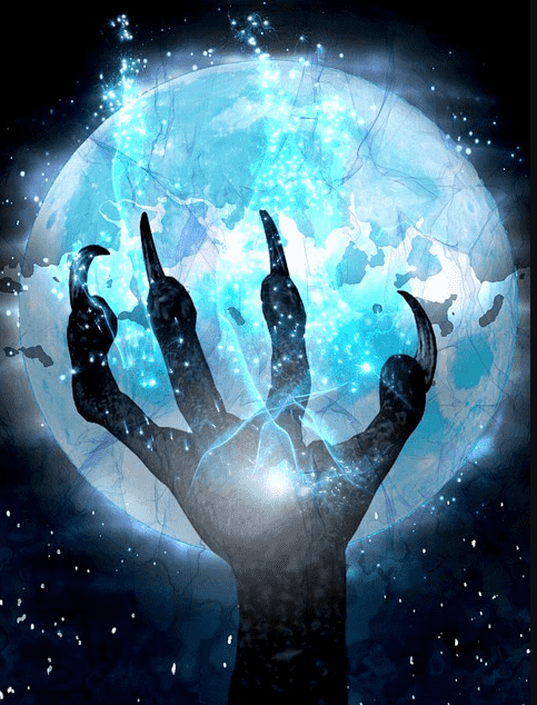 Werwolf und der Mond - Diamond Painting Halloweenmotiv