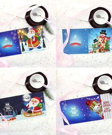 Weihnachtskarten Set 3 Diamond Painting 4 Stück