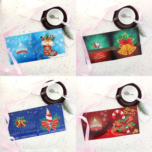 Weihnachtskarten Set 5 Diamond Painting 4 Stück