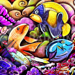 Angeln im Farbenmeer - Diamond Painting Motiv