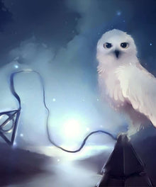 Weiße Eule aus Harry Potter - Diamond Painting Fantasy Eule