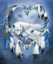 Weißer Wolf - Diamond Painting Wildtiermotiv