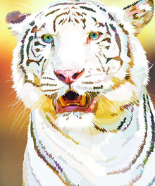 Weißer Tiger - Diamond Painting Elvira Clement Motiv