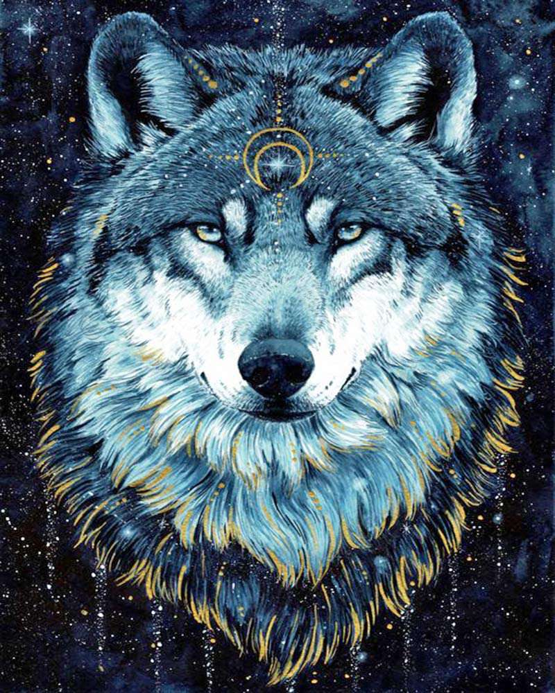 Spiritueller Wolf - Diamond Painting Tiermotiv