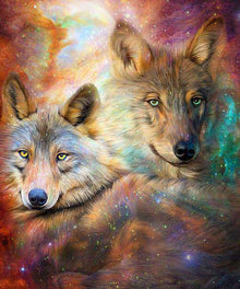 Wolfsfreunde - Diamond Painting Tiermotiv