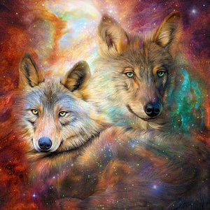 Wolfsfreunde - Diamond Painting Tiermotiv