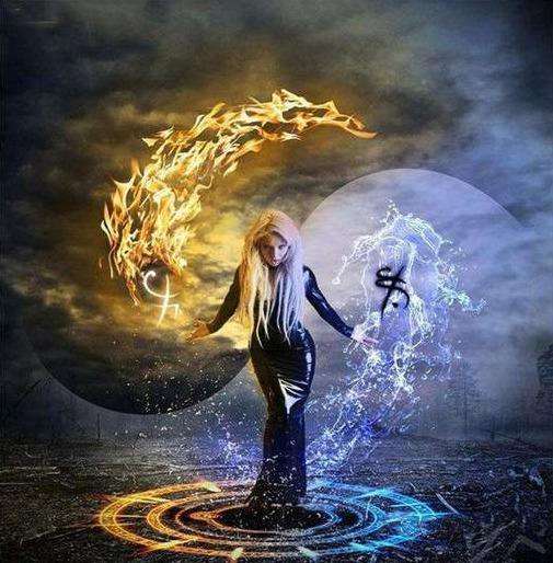 Yin Yang Wasserfrau - Diamond Painting Symbolmotiv
