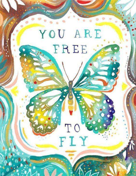 You Are Free To Fly - Diamond Painting Spruchmotiv