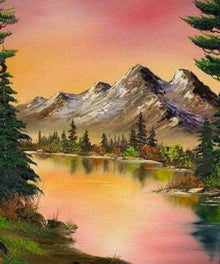 Bergsee mit Bergen Diamond Painting